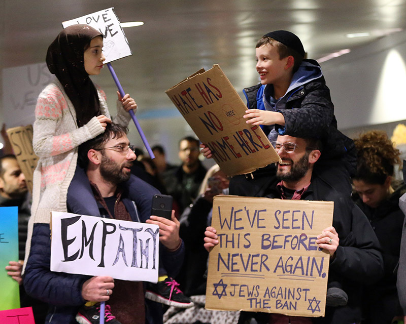 Jewish Muslim Fathers Travel Ban